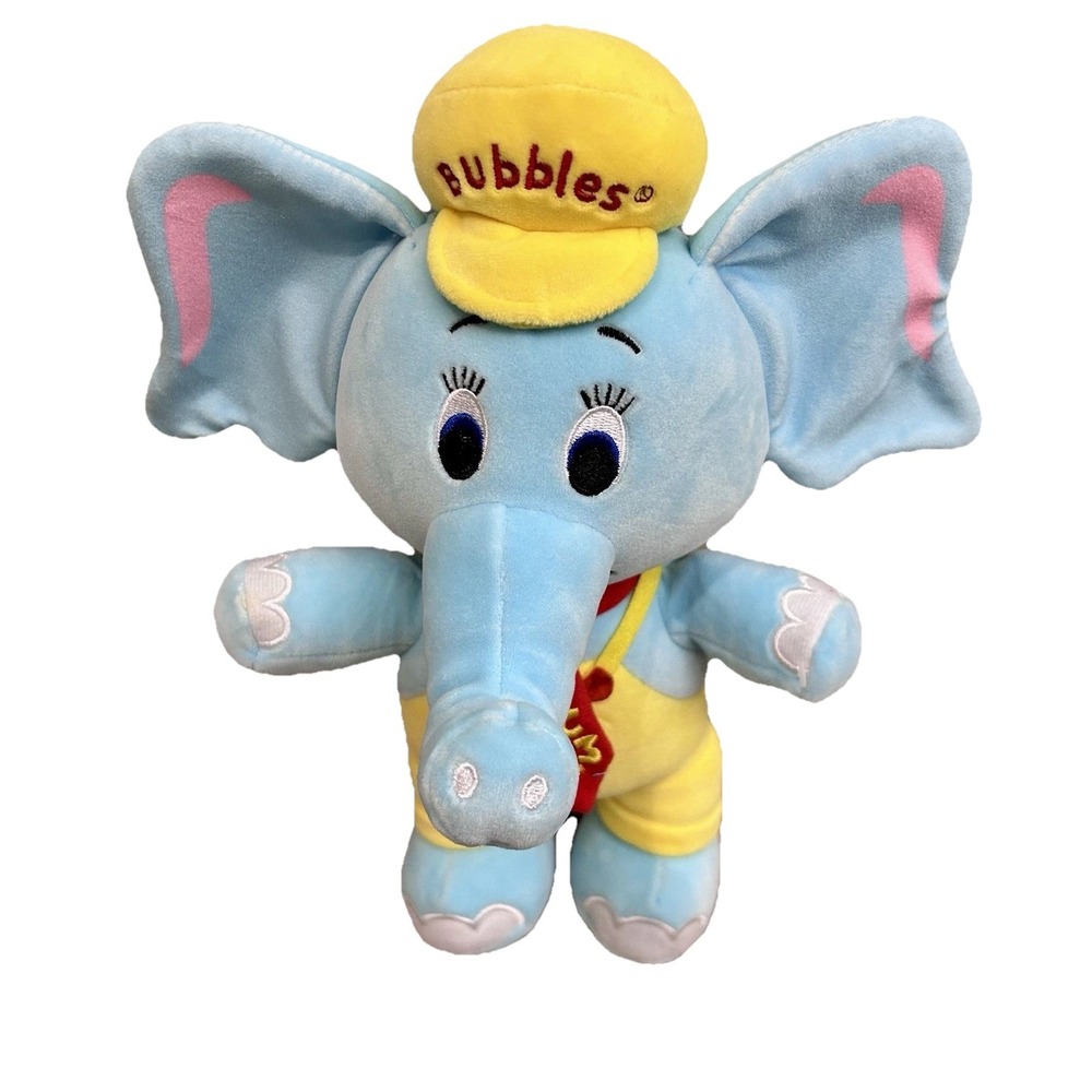 BUBBLES the Elephant Plush‎ Toy Animal 13" Blue 123/ABC Learning 2023 FIESTA EUC